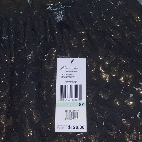 NWT Kenneth Cole New York The Verona Jacquard Leopard Skirt Size 8P - Picture 4 of 8